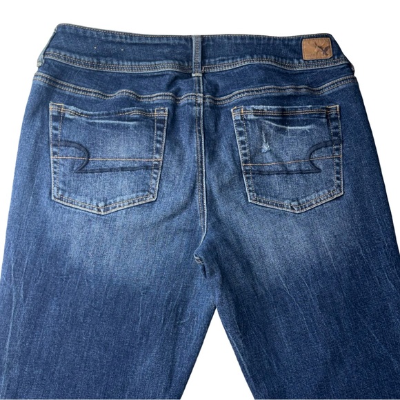 American Eagle Bootcut Jeans Women’s Distressed Medium Wash Denim - Picture 10 of 15